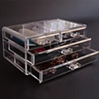 4-Schubladen Europäischen Transparent Weibliche Schmuck Organizer Dame Kristall Dressing Fall Geschenke