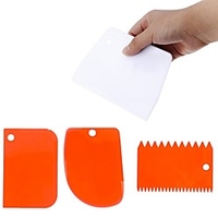 4 Stück / Los Teig Kuchenschneider Slicer Spatel für Kuchen Sahne Schaber Pastetenschneider Schaber unregelmäßige Zähne Rand DIY Schaber Lightinthebox