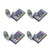 4 Stück 5 W LED Spot Lampen 350 lm GU10 GU5.3 E26 / E27 3 LED-Perlen SMD 5050 Clever Abblendbar Ferngesteuert RGBW 85-265 V Lightinthebox