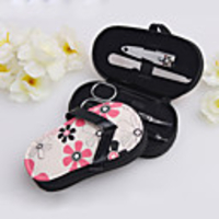 4 Stück Blumen Flip Flop Geldbörse Maniküre-Set Hochzeits-Bevorzugung