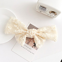 4 Stück durchscheinende Gaze-Stil große Schleife Haarnadel Hinterkopf Haarspange halbe Krawatte oben Clip super Feenhaar Sommer Lightinthebox