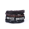 4 Stück Herren Wickelarmbänder Lederarmbänder Seil Modisch Vintage Paracord Armband Schmuck Schwarz Für Strasse Karnival Lightinthebox