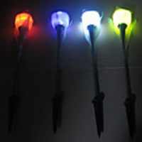 4 Stück im Freien Yard Garden Path Way Solar Power LED Tulip Landschaft Blume-Lampen-(CIS-57135)