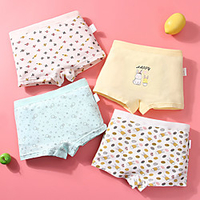 4 Stück Kinder Mädchen Druck Unterwäsche Socken Weiß