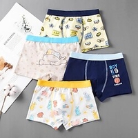 4 Stück Kinderunterwäsche Jungen Boxershorts 95% Baumwolle 12 mittlere und große Kinder Teenager Jungen Studenten Baby Shorts