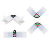 4 Stück l-Form 4-polige Steckverbinder winkelverstellbar (90-180 Grad) LED-Streifensteckverbinder für 10 mm Breite 5050 RGB LED-Streifenleuchten DC5-36V Lightinthebox