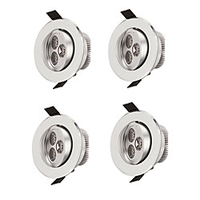 4 Stück LED Downlight 3W Einbau Runde LED Deckenleuchte AC 220V 230V 240V Innenbeleuchtung warmweiß kaltweiß Lightinthebox