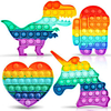 4 Stück Push Pop Blase Zappeln sensorisches Spielzeug Regenbogen Dekompressionsspielzeug Pop Popper Zappeln Spielzeug Quetschspielzeug für erwachsene Kinder Angst emotionaler Stressabbau beliebtes Lightinthebox