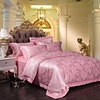 4-Stück-Rom-Art-Jacquard Polyester Bettbezug-Set rosa