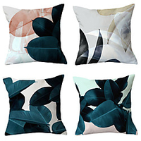 4 Stück Wurfskissen einfache klassische 45 45 cm Kissen Vintage Kreis Abdeckung Sofa Wohnkultur Wurfkissenbezug Lightinthebox