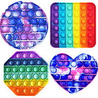 4 Stück zappeln Spielzeug Anti-Stress-Spielzeug-Set Push-Pop-Bubble-Relief-Geschenk für Erwachsene Mädchen Jungen Kinder sensorische Antistress Feigenspielzeug Lightinthebox