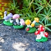 4 stücke dekorative objekte drei kopf mini pilz garten ornament harz modern zeitgenössisch für hause dekoration geschenke 1 stück Lightinthebox
