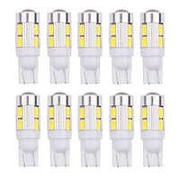 4 stücke t10 led w5w 168 194 10smd fehlerfrei t10 10led keil licht seitenlampen für auto rücklicht seite parkkuppel tür karte licht 12 v Lightinthebox