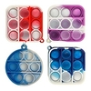 4 Stk. Zappeln sensorisches Spielzeug Mini Push Push Pop Bubble Figet einfaches Grübchen Spielzeug Schlüsselbund Ring Anti-Stress Board Autismus Lernspielzeug Lightinthebox