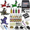 4 Tattoo Maschinengewehre Tattoo Kit mit Tattoo-Nadeln Set 12 10ml Ink Supply