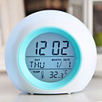 4 "Uhr bunte Lichter-Digital-Wecker