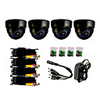 4 wasserdichte IR-Kamera-Kit mit 1/4 CMOS (24 IR Leds)