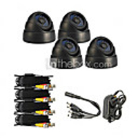 4 wasserdichte IR-Kamera-Kit mit 1/4 Sony CCD (24 IR Leds)