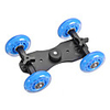 4 Wheel Desktop-DSLR-Kamera Film Photograph Rail Track Slider Tabelle Dolly Car (Blue)