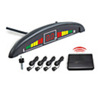 4 Wireless Radar Einparkhilfe-LED-Anzeige und Alarmton (Weiß,  Schwarz,  Silber)