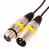 4 XLR Male auf XLR Female 4 Audio Cable Black OD 10mm (1, 8 m)