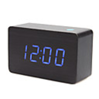 4, 5 "Black Holz Design Blue Light Desktop Wecker Thermometer (USB/4xAAA)