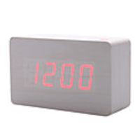 4, 5 "Holz Stil digitale Wecker Thermometer (weiß,  usb/4xaaa)