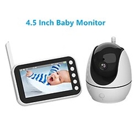 4, 5-Zoll-Wireless-Video-Babyphone,  Mutter,  Kindermädchen,  Kleinkind,  Zwei-Wege-Audiokamera,  Infrarot-LED-Nachtsicht-Walkie-Talkie Lightinthebox