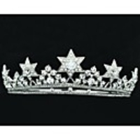 4, 6 cm Klar Österreich Strass Hochzeit Braut Diadem 5 Sternen Stirnband