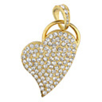 4GB herzförmige USB-Flash-Laufwerk (gold)