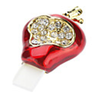4GB Metal Jewelry Red Apple Shaped USB Flash Drive