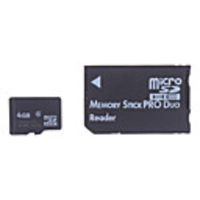 4GB Micro SD / TF SDHC-Speicherkarte und micro sd sdhc bis ms-Adapter
