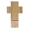 4GB Modisches Design Wooden Cross Shaped USB Flash Drive (Brown)