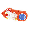 4GB orange Schreiten Huhn Muster mit DVB-Filiale USB2.0 Flash Drive