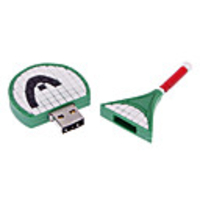 4GB Soft Rubber Grün Racket USB Flash Drive
