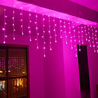4m 96 LEDs Eiszapfen Vorhang Licht mit Speicherfunktion kann mit der Lichterkette weiß blau warm weiß rosa lila mehrfarbig us-110-120v und eu 220v-240v verbunden werden Lightinthebox