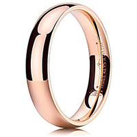 4mm Frauen Damen Roségold pinky poliert Titan Verlobungsversprechen qualo pinky Ewigkeit Ehering Set Schmuck für Frauen Größe 11