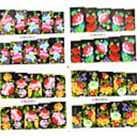 4ni1 Bunte Blumen Wassertransferdruck Nail Art Sticker