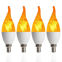 4pcs 1pcs LED Kerzenlampe e14 Flammenbirne 85-265v LED Flammeneffekt Feuer Glühbirnen flackern Emulation Dekor LED Lampe c35 Lightinthebox