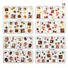 4pcs 2D Andere Blumen Nail Sticker