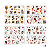 4pcs 2D Andere Finger Nail Sticker