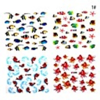 4pcs 2D Finger Blume Nail Sticker