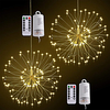 4pcs 2pcs 120led hängende Starburst Lichter führte Feuerwerk Lampe führte Besen 60 Zweige wasserdicht Kupferdraht zeitgesteuerte bunte Laterne Weihnachtsbaum Party Festival Dekor Lightinthebox