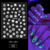 4pcs 3d Schmetterlingsflamme Schneeblumen entwirft leuchtende Nagelkunstaufkleber,  die im Dunkeln leuchten Glitzernagelaufkleber Maniküredekorationen Lightinthebox