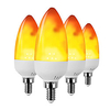 4pcs c35 3w led flamme flackert maislicht e14 3 modi feuerlicht fackel flammeneffekt lampe lampen c35 für ktv weihnachtsdekoration home schlafzimmer gang wandleuchte Lightinthebox