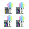4pcs e27 led lampe 5w rgbw weiß 16 farbe led lampe ac85-265v austauschbare rgb lampe licht mit fernbedienung speicherfunktion e14 Lightinthebox