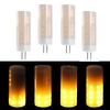4pcs g4 bi-pin mini flackernde flamme led lampen keramikbasis 2w g4 led fackelfeuer für halloween weihnachten neujahrsferien 1600k ac dc12v Lightinthebox