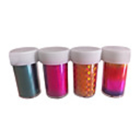 4pcs Laserfolie Nageldekorationen Sternenhimmel Aufklebern no.6 (150x6x0.1cm)