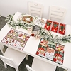 4pcs Tischsets Bettwäsche Weihnachten zeitgenössische Feiertag Tischdecke Tischdekoration für Weihnachten rechteckig 42 34 cm