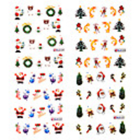 4pcs Weihnachtsgeschenk 3D Dekorationen Nail Sticker